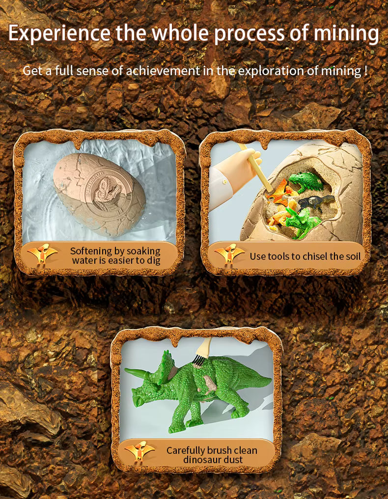 Dinosaur Archaeology Dig Kit for Kids – DIY Fossil Excavation & Surprise Egg Toy