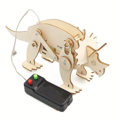 Dinosaur STEM Kit for Kids – 3D Wooden Puzzle Robot Model | DIY Educational Science Toy